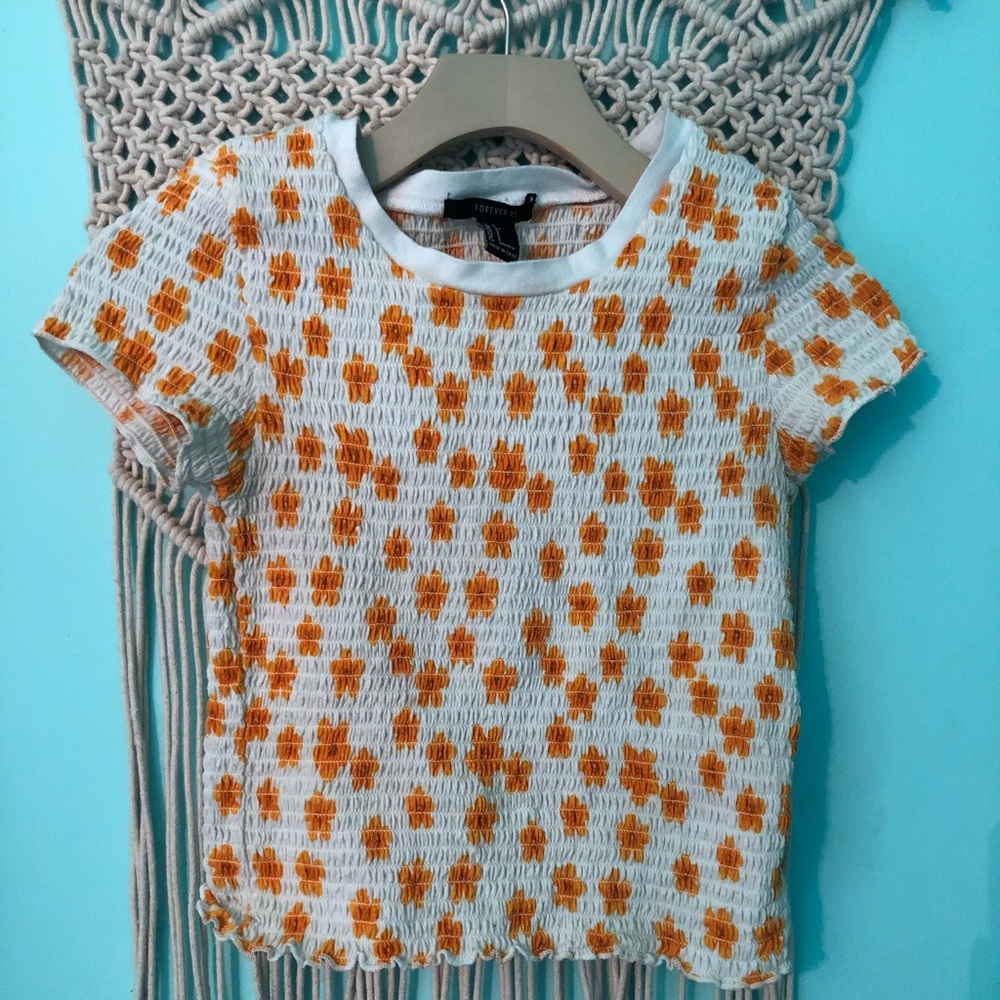 Floral print crop top